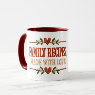 Familienrezepte, mit Liebe gemacht Tasse
