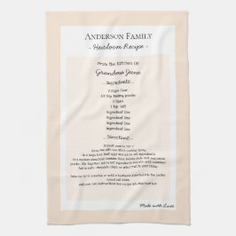 Familienrezeption: Heirloom-Text beibehalten Geschirrtuch