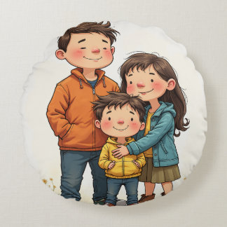 Familienrundkissen Rundes Kissen