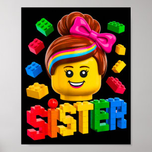 Familienschwester Meister Erbauer Bausteine Poster