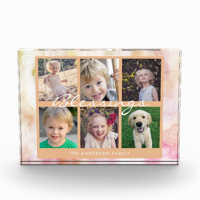 Familiensegnung | 6 Foto-Block für FotoCollage Fotoblock (Vorderseite)