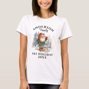 Familienskiurlaub mit Name und Jahr T-Shirt