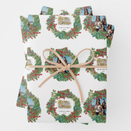 Familienskript Urlaub Weihnachten Weihnachtskarte  Geschenkpapier Set