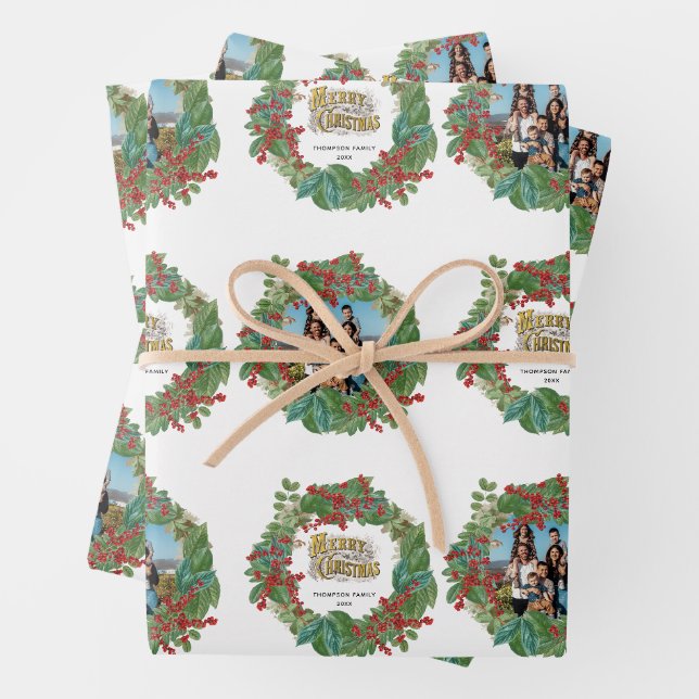 Familienskript Urlaub Weihnachten Weihnachtskarte  Geschenkpapier Set (Beispiel)