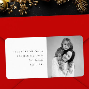 Familienspass Funny Christmas Foto Rücksendeadress Adressaufkleber