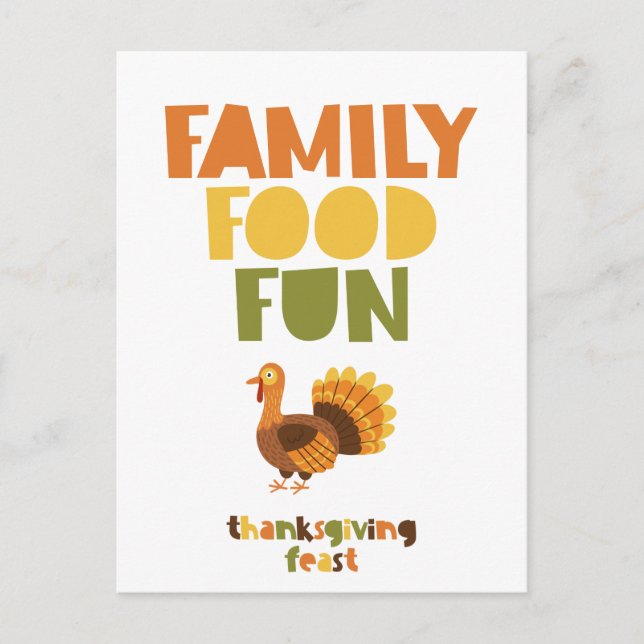 Familienspass Türkei Erntedank Fest Einladung Postkarte (Vorderseite)