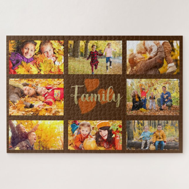 Familienspezifisches Foto Herbst Herbst braune gol (Horizontal)