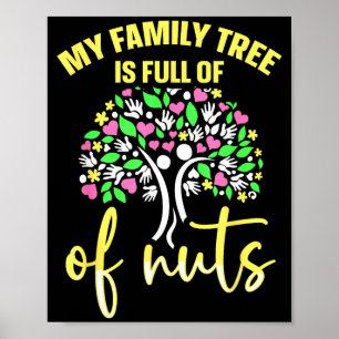 Familienstammbaum ist voller Verrückter Lustige Fa Poster