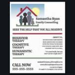 Familientherapie-Design, Psychotherapeut, Therapie Flyer<br><div class="desc">Familientherapie Design,  Psychotherapeut,  Therapy Advertising Flyer durch den Business Card Store.</div>