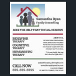 Familientherapie-Design, Psychotherapeut, Therapie Flyer<br><div class="desc">Familientherapie Design,  Psychotherapeut,  Therapy Advertising Flyer durch den Business Card Store.</div>