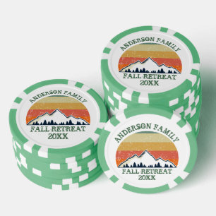 Familientreffen Benutzerdefinierter Herbst-Rückzug Pokerchips