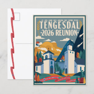Familientreffen der Tengesdals 2026 Postkarte