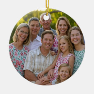 Familientreffen-Foto anpassen und personalisieren Keramik Ornament