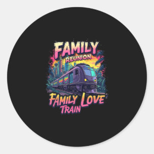 Familientreffen Love Train Team Treffen Reise Runder Aufkleber
