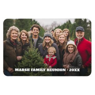Familientreffen-Panoramafoto mit Typ Magnet