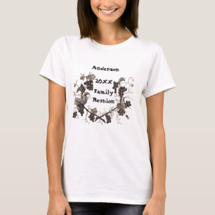 Familientreffen-Shirt Weinreben-Design Familiennam T-Shirt