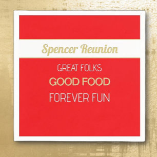 Familientreffen Spaß! BENUTZERDEFINIERT Treffen Serviette