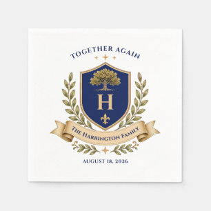 Familientreffen-Wappen-Name-Monogramm-Datum Serviette