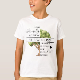 Familientreffen Wurzel und Liebe Tiefe Kinder T-Shirt