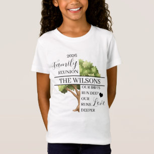 Familientreffen Wurzel und Liebe Tiefes Mädchen T-Shirt