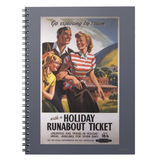 Familientrio auf Holiday Runabout Sparen Notizblock (Vorderseite)