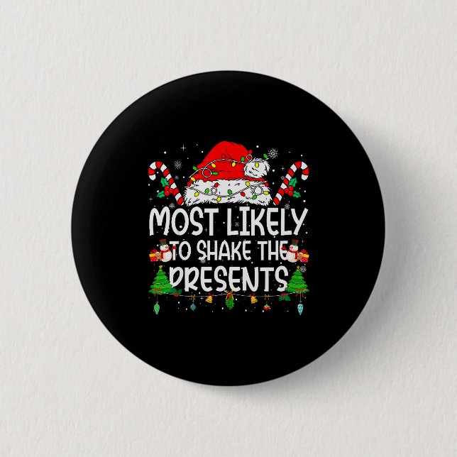 Familienübereinstimmung Weihnachten höchstwahrsche Button (Vorderseite)