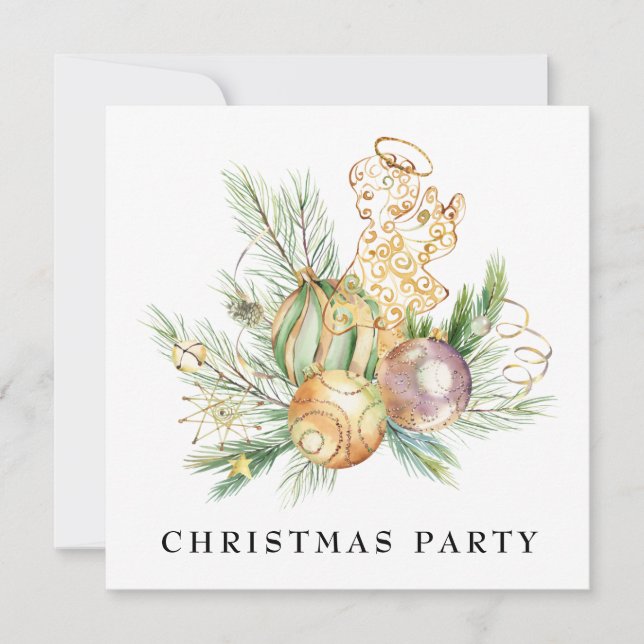 *~* Familienunternehmen AP20 Engel Weihnachtsfest  Einladung (Vorderseite)