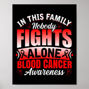 Familienunterstützung Niemand kämpft allein Blutkr Poster