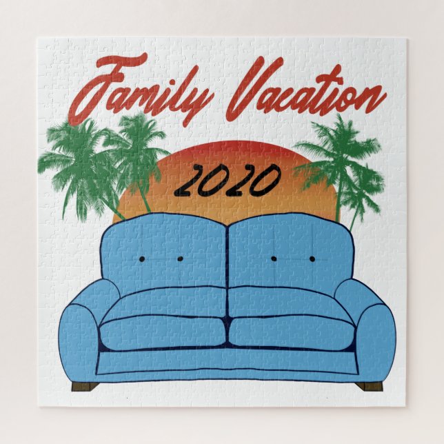 Familienurlaub 2020 auf dem Sofa Funny Virus Joke (Vertikal)