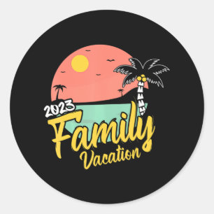 Familienurlaub 2023 Matching Party Trip Cruise Runder Aufkleber