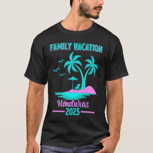 Familienurlaub 2023 Palm Tree Honduras Strand T-Shirt