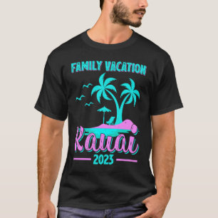 Familienurlaub 2023 Palme Baum Hawaii Kauai Strand T-Shirt