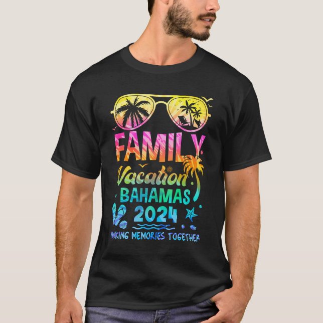 Familienurlaub 2024 Bahamas Matching Erinnerungen  T-Shirt (Vorderseite)