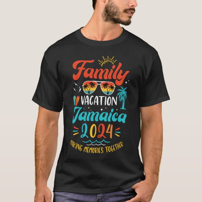 Familienurlaub 2024 Jamaika Matching Summer Vacat T-Shirt (Vorderseite)