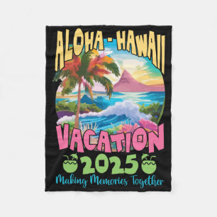 Familienurlaub 2025 Aloha Hawaii Hawaiian Matchin Fleecedecke