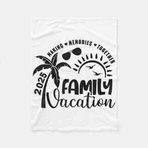 Familienurlaub 2025 Beach Matching Family Sommer Fleecedecke