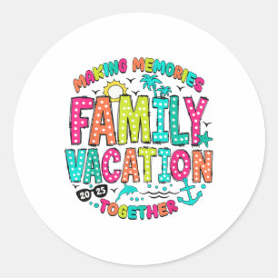 Familienurlaub 2025 Familien Matching Sommer Vacat Runder Aufkleber