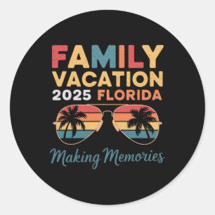 Familienurlaub 2025 Florida Making Erinnerungen St Runder Aufkleber