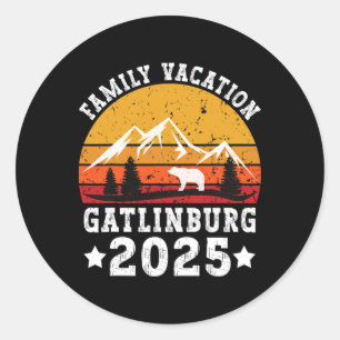 Familienurlaub 2025 Gatlinburg Tennessee Smoky Mo Runder Aufkleber