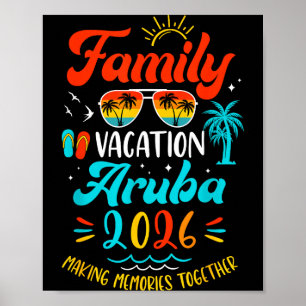 Familienurlaub 2026 Aruba passender Sommerurlaub Poster