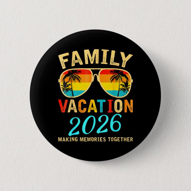 Familienurlaub 2026 Strand passend Sommer Button (Vorderseite)