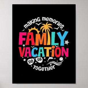 Familienurlaub 2026 Strand passende Familie Sommer Poster