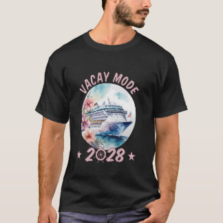 Familienurlaub 2028 Kreuzfahrtschiff Spaß T-Shirt