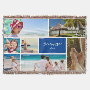 Familienurlaub 7 Foto Keepake, blau Decke