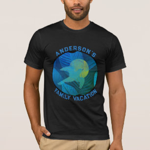 Familienurlaub Blue Graphic T - Shirt