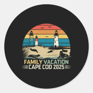 Familienurlaub Cape Cod 2025 Küstenurlaub Lig Runder Aufkleber