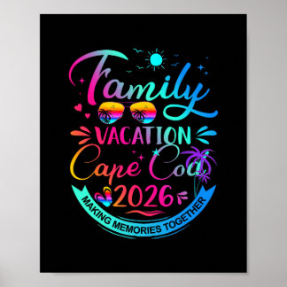 Familienurlaub Cape Cod 2026 Palmbaum-Geschenk Poster