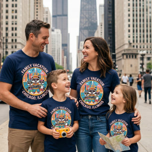 Familienurlaub Chicago Illinois passende Gruppe T-Shirt