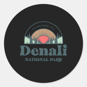 Familienurlaub Denali Nationalpark Runder Aufkleber