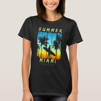 Familienurlaub Florida Miami Sunset Beach T-Shirt